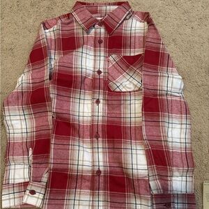 Levi Red Plaid Kids Shirt NWT size M